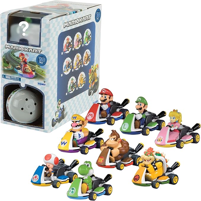 Mario Kart World Receives Another Update: Here's What It Changes 8 81lQ44XXf5L. AC SX679 TOMY Mario Kart Pull Back Racers - Nintendo Mario Toys Including Mario, Luigi, Wario, Princess Peach, Bowser, Toad, and Yoshi - 10 Count - Video Game Collectibles - Ages 5 Years and Up