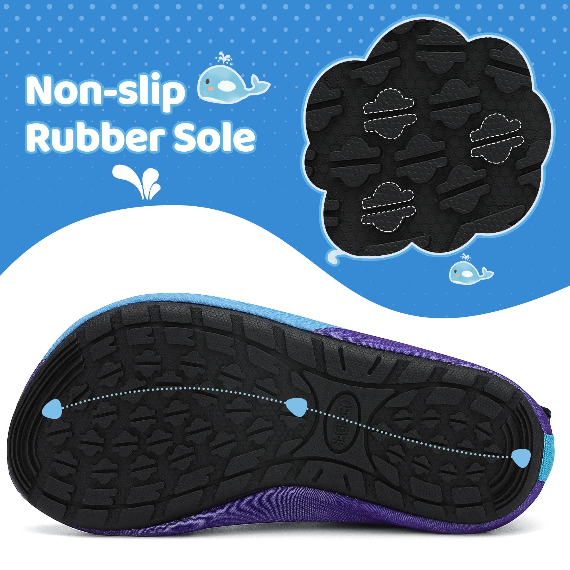 SAGUARO Bambini Ragazze Scarpe da Mare Spiaggia Scarpette da Acqua Scarpe da Immersione per Sportive Acquatici Nuotare Water Shoes