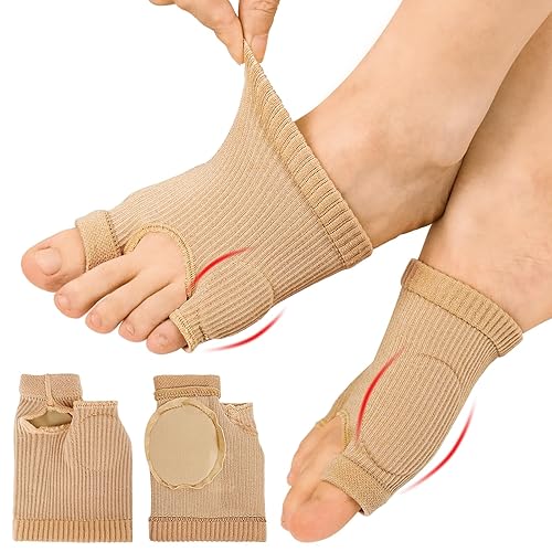 Almohadillas para juanetes mejoradas, protectores de alivio de juanetes para el pulgar y el dedo meñique, transpirables para apoyo de día y noche,