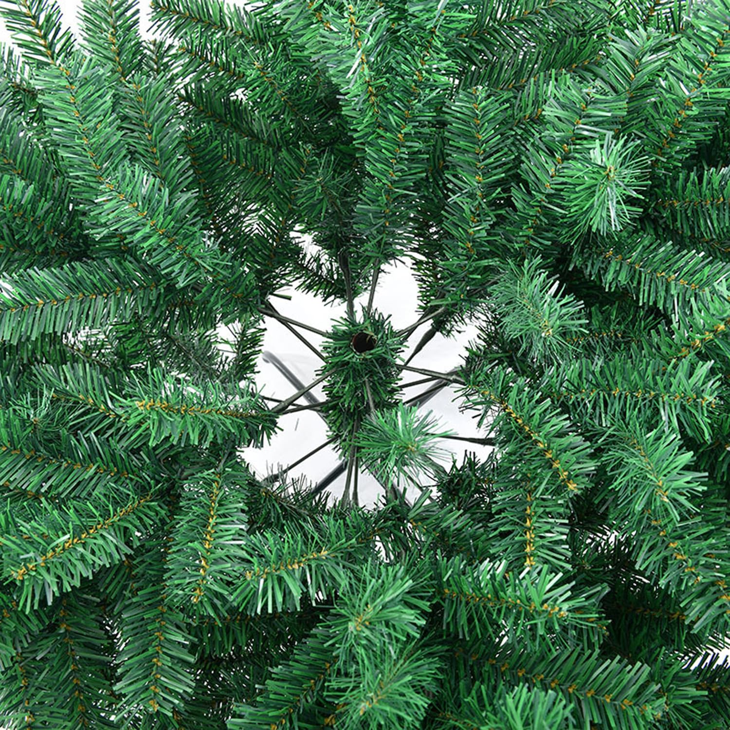 Sapin de Noël artificiel avec support en métal, vert, 350 branches, lot de 1 (120 cm)