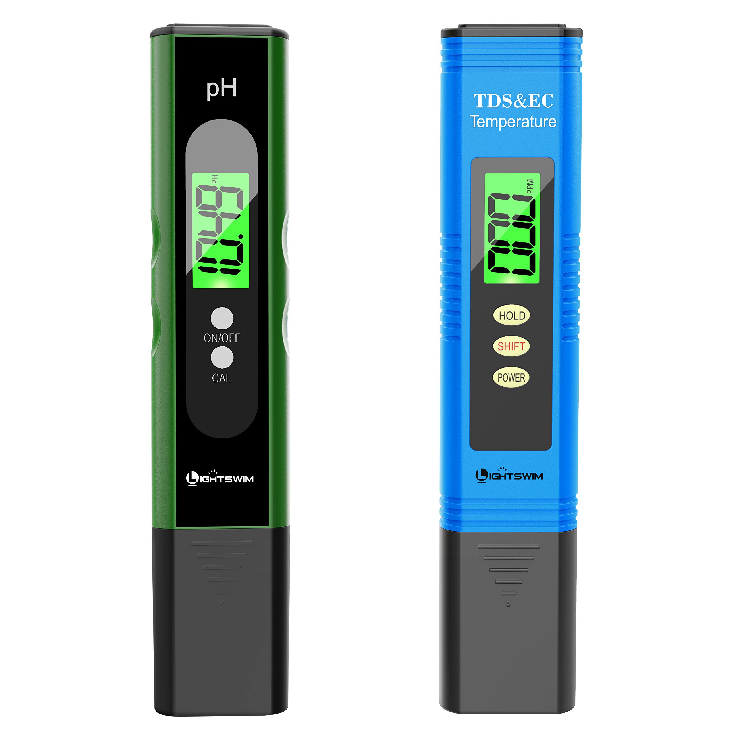 Lightswim Water Quality r, PH Meter with 0.01 High Accuracy Resolution, 3 in 1 TDS+EC+Temp Meter for Drinking Water,Aquarium,Pool,Spa (Black)