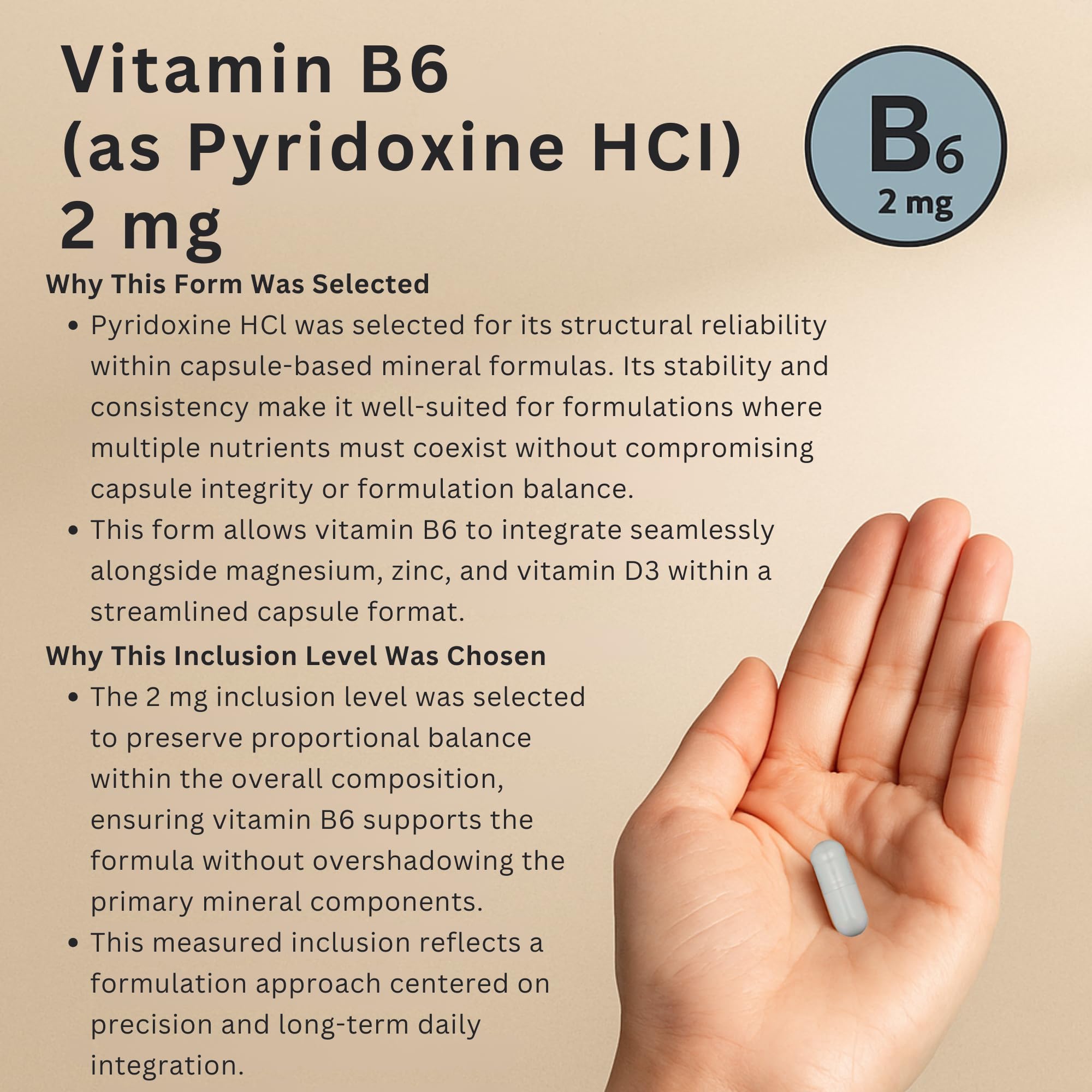 Magnesium Glycinate Complex 4-in-1 - Chelated Magnesium Bisglycinate (150 mg Elemental) with Zinc Picolinate, Vitamin D3 & B6-120 Vegan Capsules, Non-GMO - Men & Women — Amazon image 5