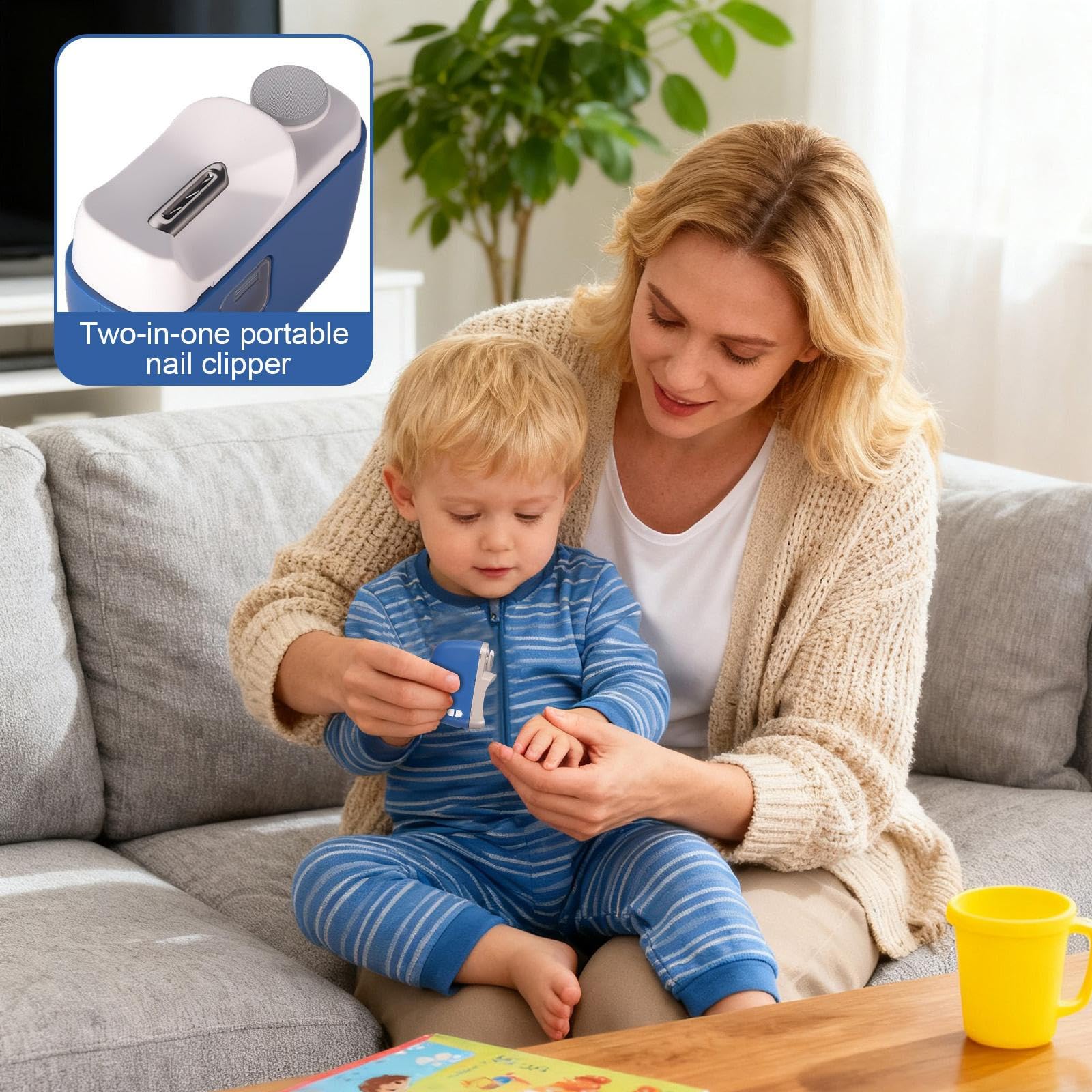 Turde Uaila Elektrischer Nagelknipser, tragbar, USB, wiederaufladbar, für den Merdestal Home Travel Salon, Camping, Kinder, Erwachsene, Senioren, Turde Uaila