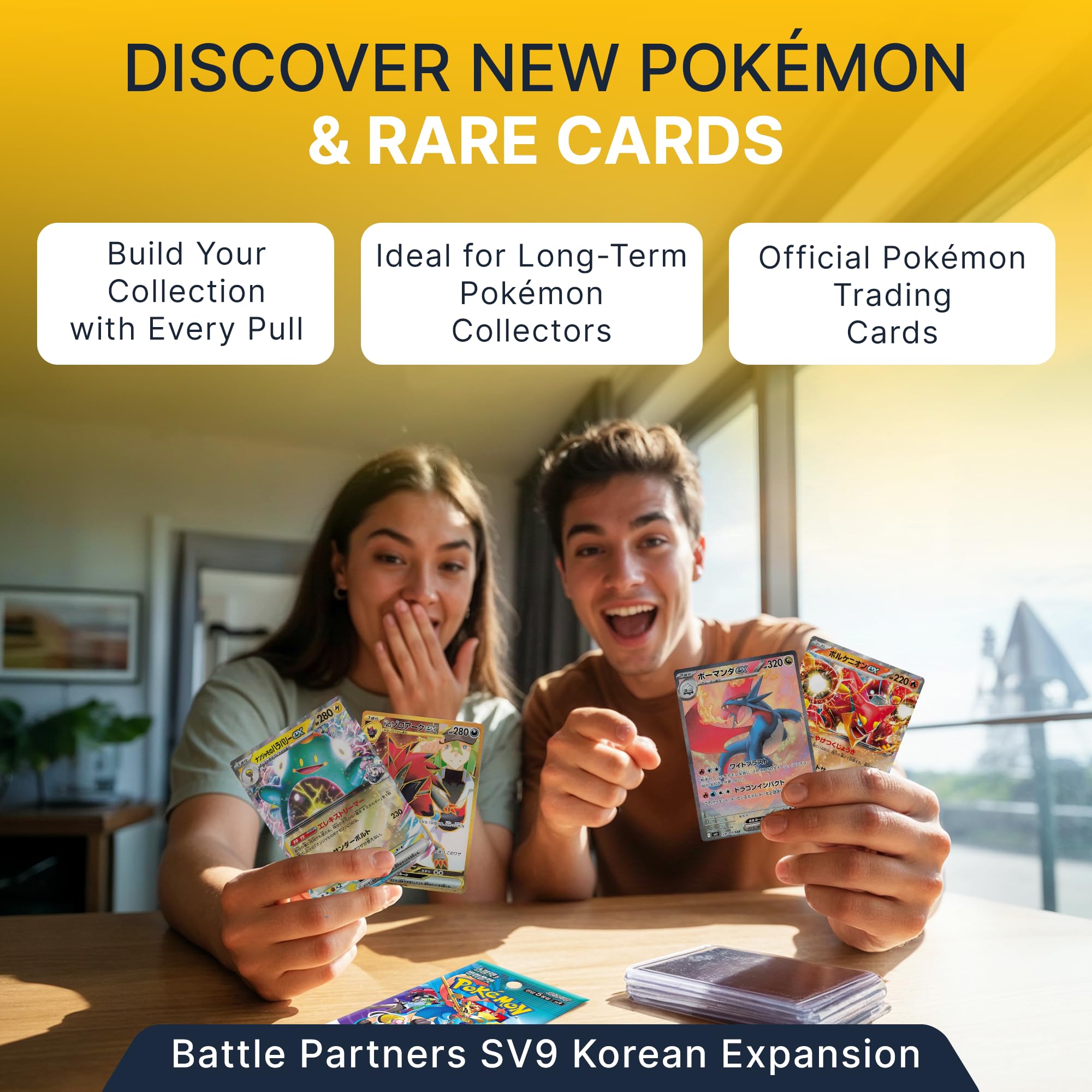 Pokemon TCG Battle Partners SV9 Koreanische Booster-Box, koreanische Pokémon-Karten, 30 Boosterpacks (5 Karten pro Packung, Scharlachrot und Violett-Serie, Titan-Authentifiziert)