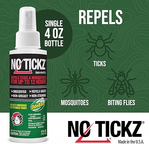 Miniatura 3 de Repelente de garrapatas sin garrapatas, eficaz para garrapatas, mosquitos e insectos que pican, fabricado en los Estados Unidos, botella de spray de