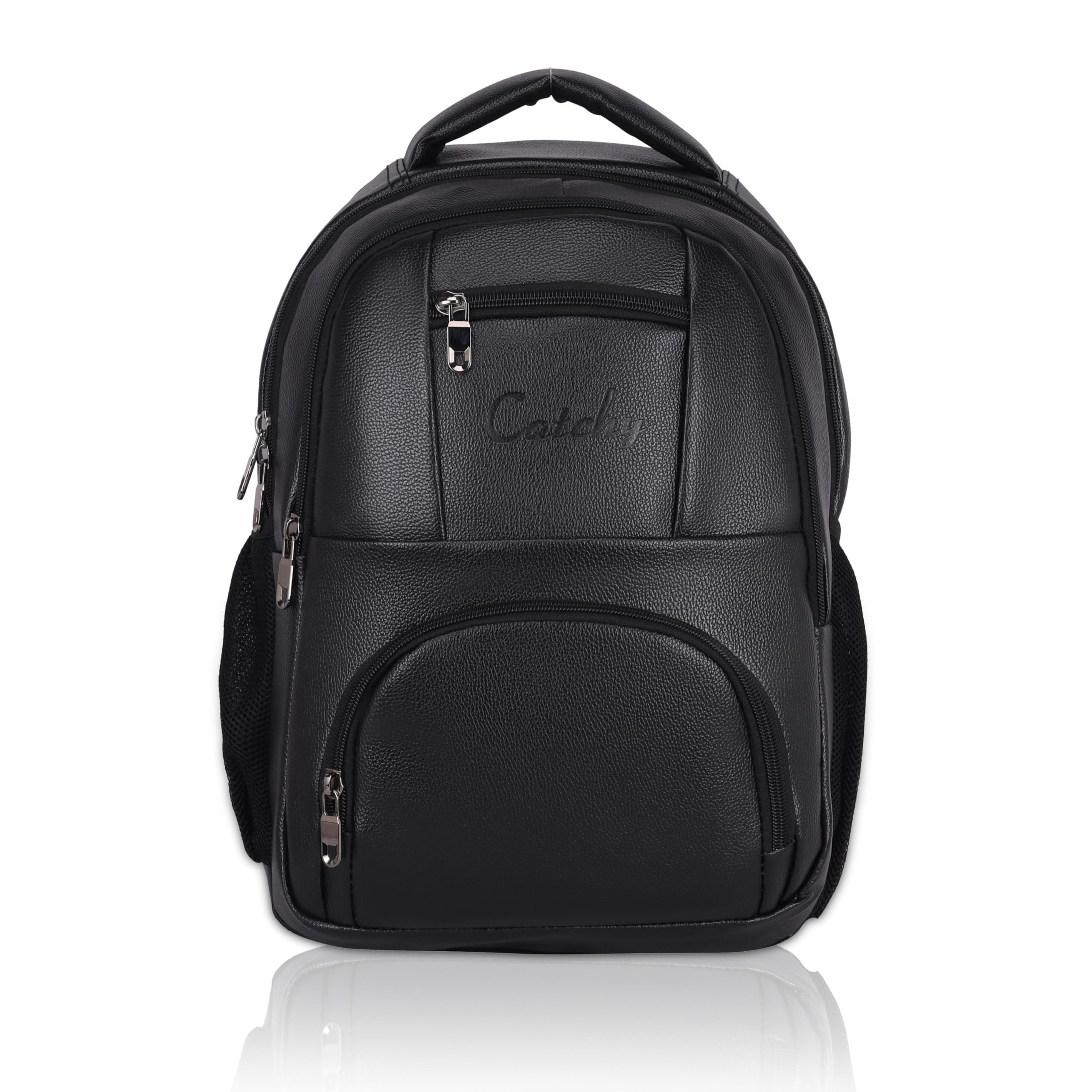 Haya 28L Medium Faux Leather Water Resistant Anti Theft Laptop Backpack/Office Backpack for Men/Women (Black) (B0DFYHJ62W) Amazon Price History, Amazon Price Tracker
