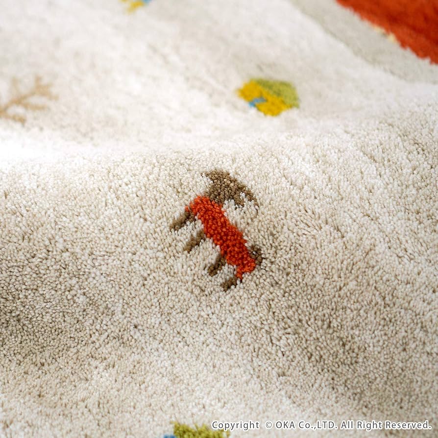 オカ(OKA) 玄関マット ベージュ 約50cm×80cm 洗える コーナー吸着