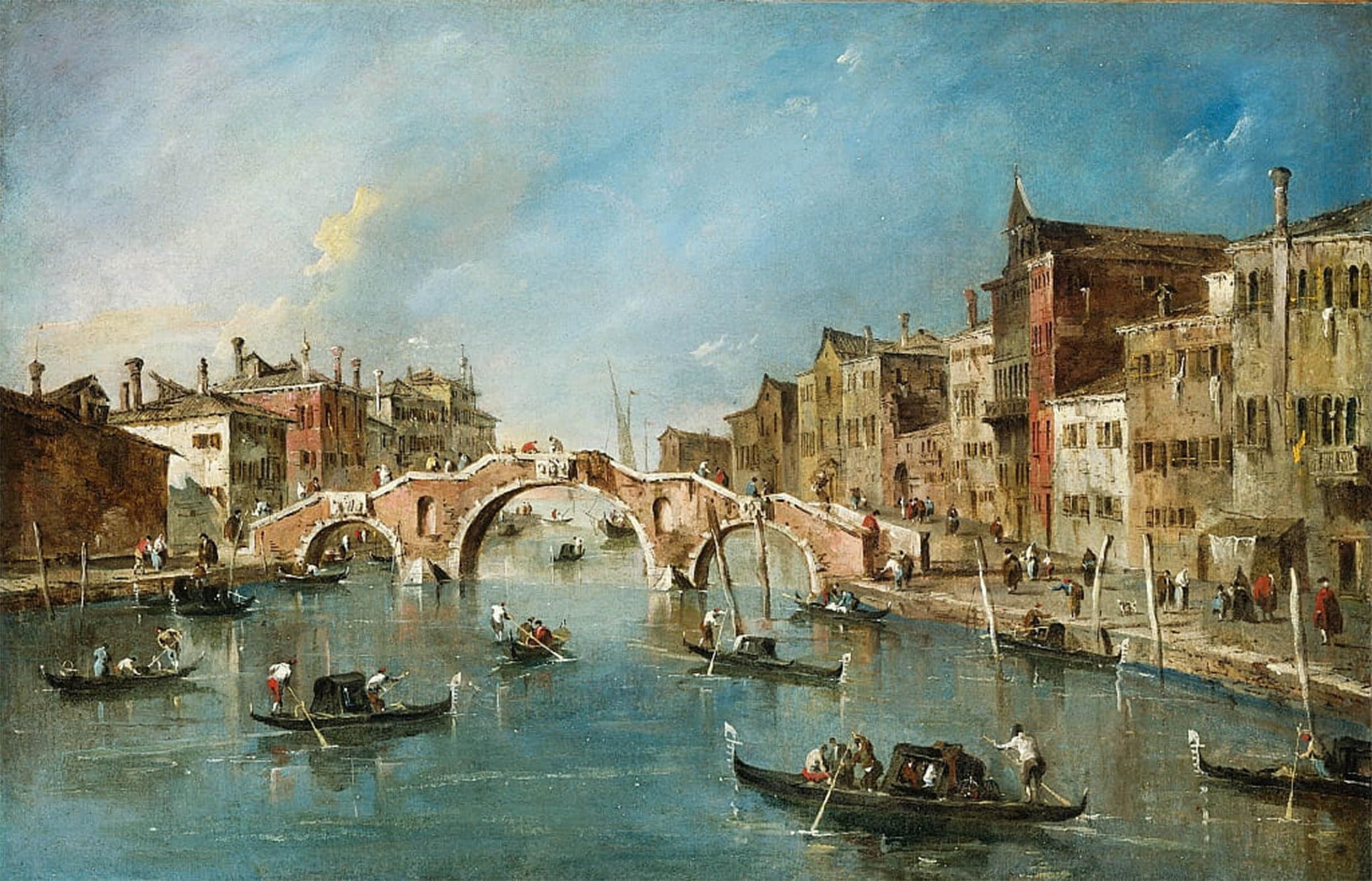 ARTXLXXBN Famous Painting Art Wall Decor Abstract Art Picture View on the Cannaregio Canal by Francesco Guardi Animal Pictures for Home Decor 60x90cm