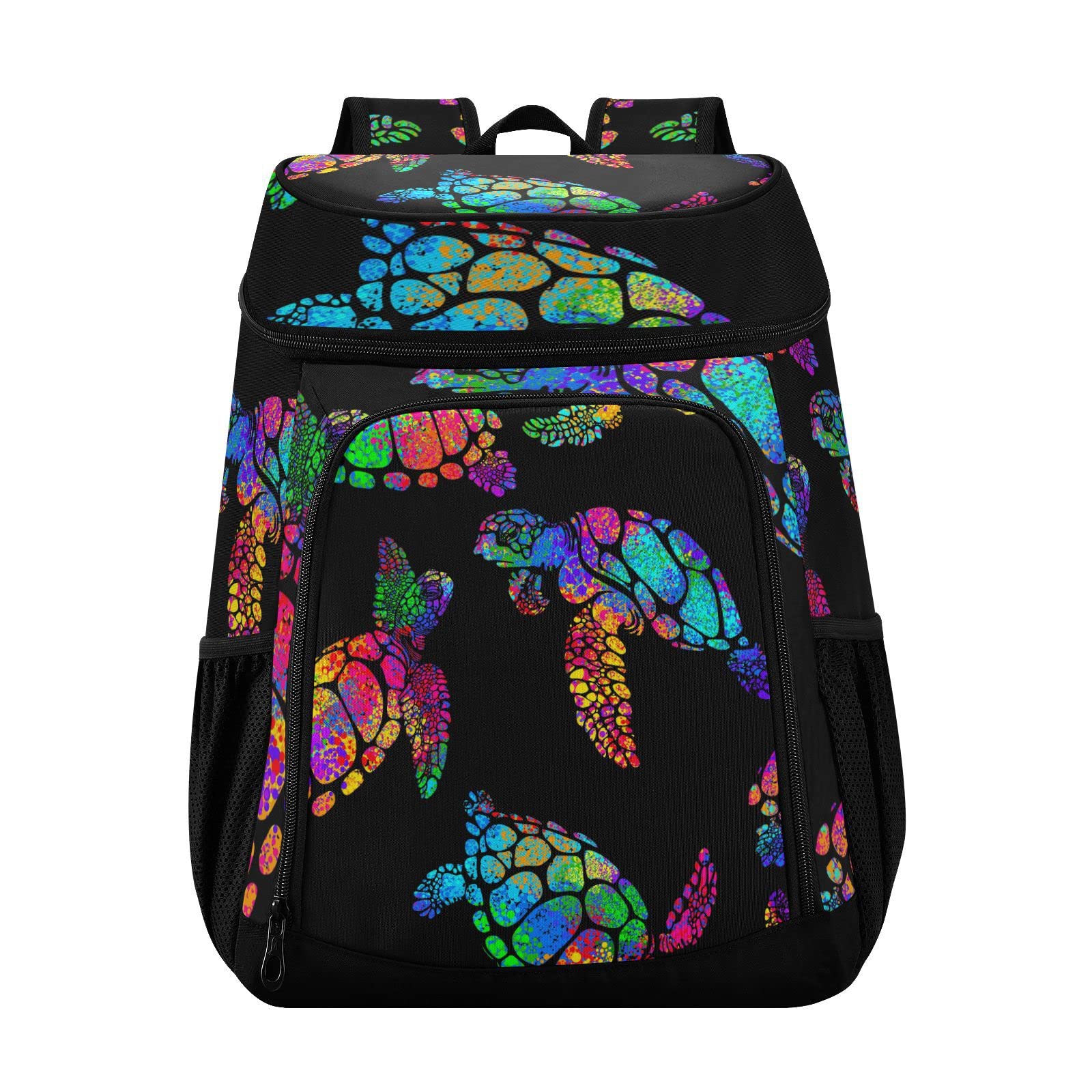 Kigai Boho Sea Turtle Cooler Backpack Leakproof Insulated Waterproof Soft Beach Lunch Bag for Men Women to Work Lunch Picnics Camping Hiking