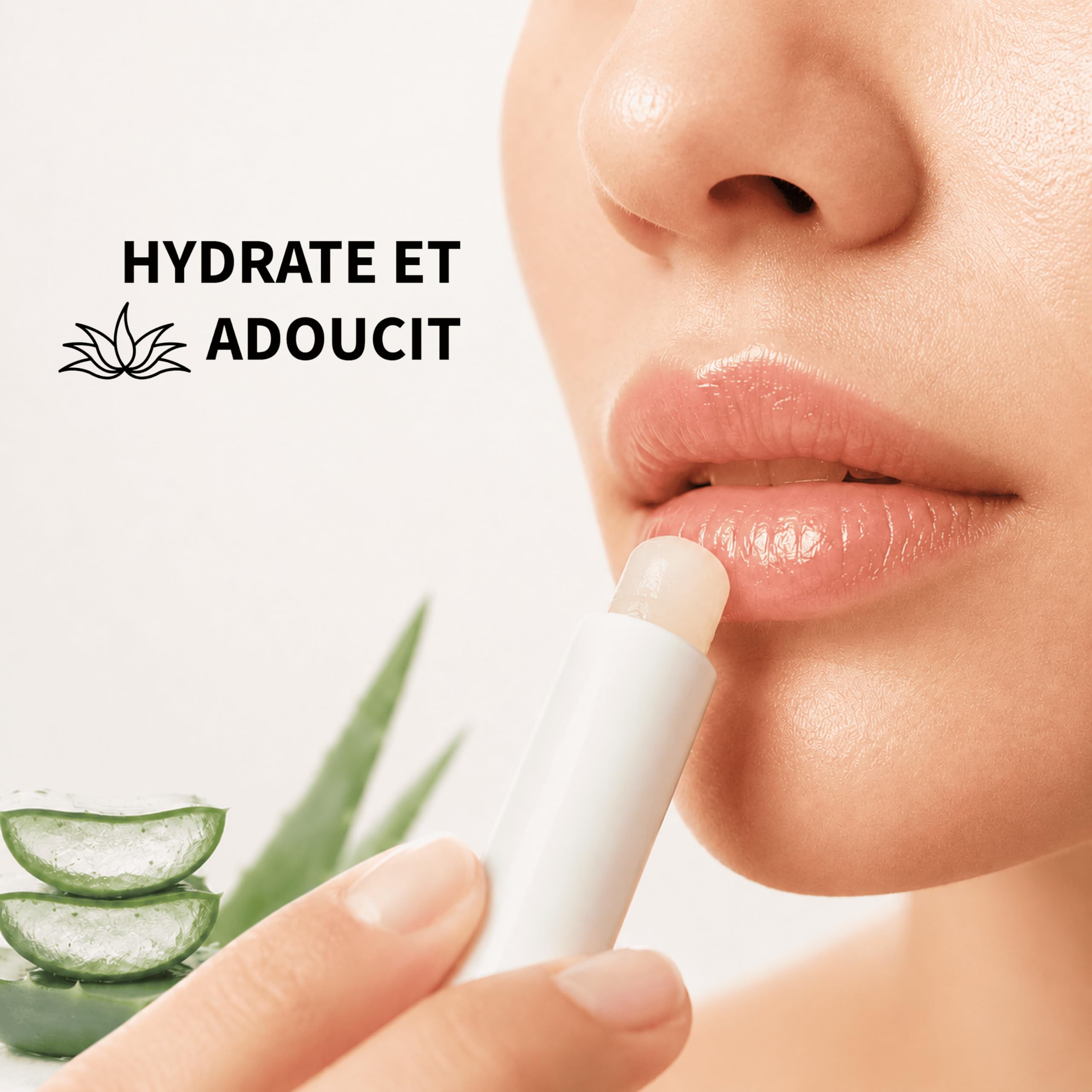 Baume à Lèvres Aloe Vera SPF 15 | 5 unités | Stick Lèvres Hydratant avec Filtre Solaire | Soin Quotidien pour Lèvres Sèches | Texture Douce Non Collante | Idéal Été et Hiver