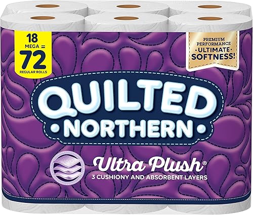 Ultra Plush Toilet Paper 18 Mega Rolls  72 Regular Rolls 3-Ply Bath Tissue disponible en Yaxa Colombia