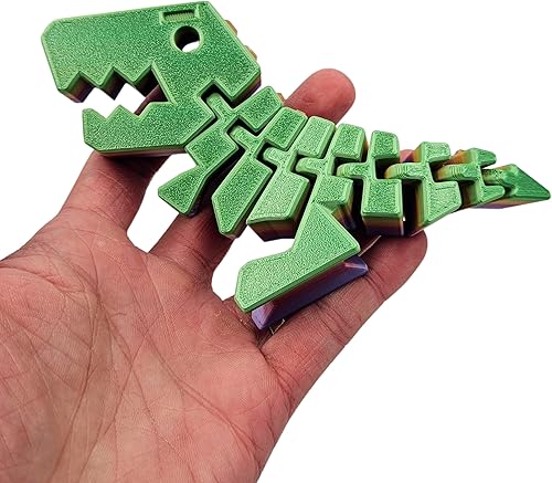 Miniatura 4 de Flexi Rexi Fidget Toys para adultos y niños, alivio del estrés, autismo, TDAH - Dinosaurio flexible (arcoíris)