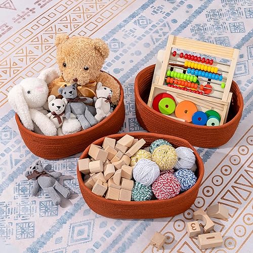 Miniatura 2 de CubesLand Cestas organizadoras de almacenamiento de juguetes para armario o estanterías, cesta tejida para organizar, cesta decorativa para sala de