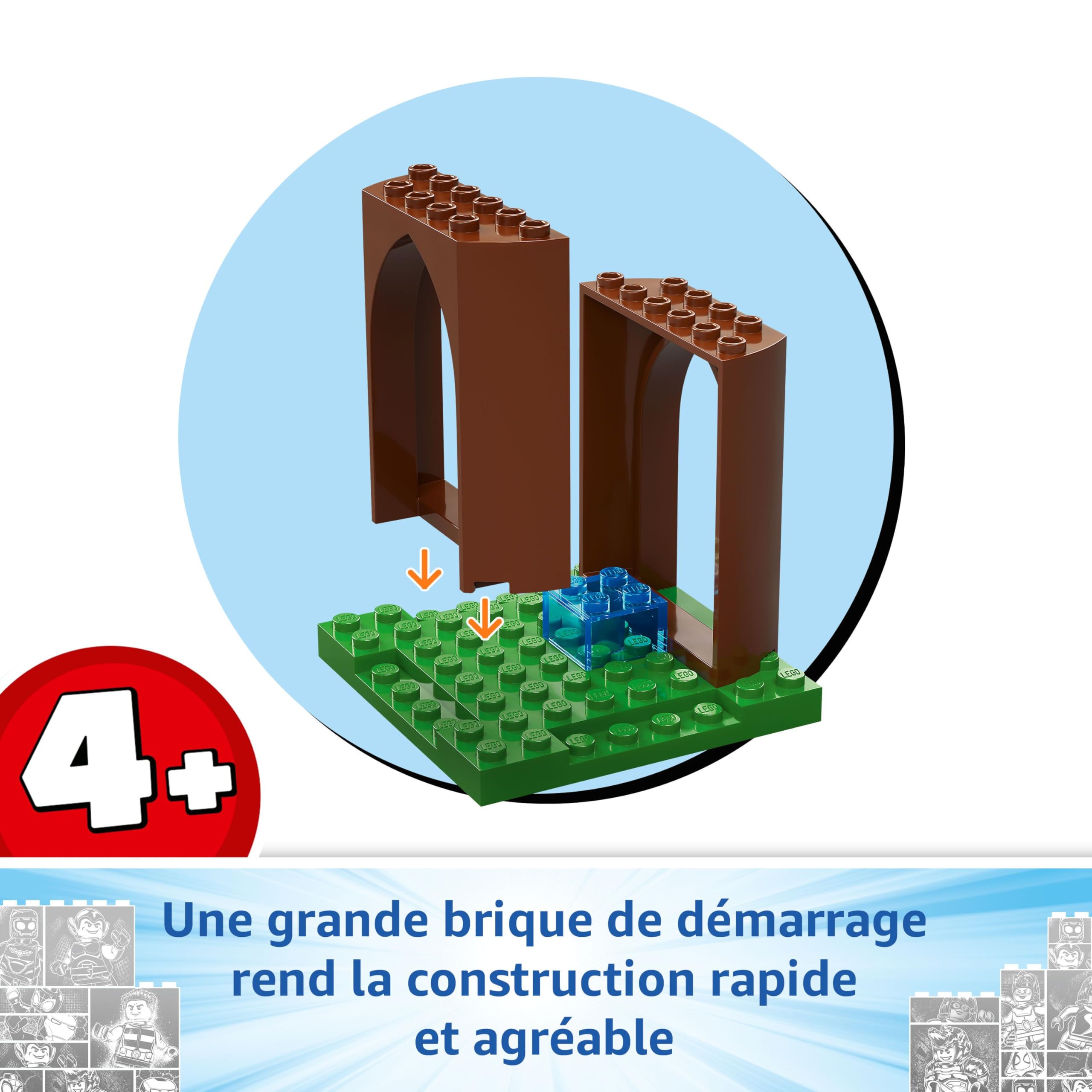 LEGO Marvel Spidey Contre Le Raptor de Gobby à la cabane dans l’Arbre - Jeu de Construction incluant des Dinosaures - Cadeau pour Les Enfants dès 4 Ans - Spidey et Ses Amis extraordinaires 11200