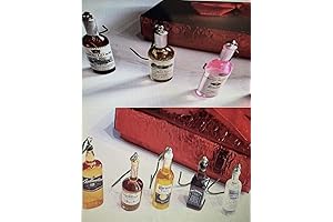 Unique Alcohol Themed Christmas Ornaments: 1-inch Wine and Miniature Bottle Ornaments