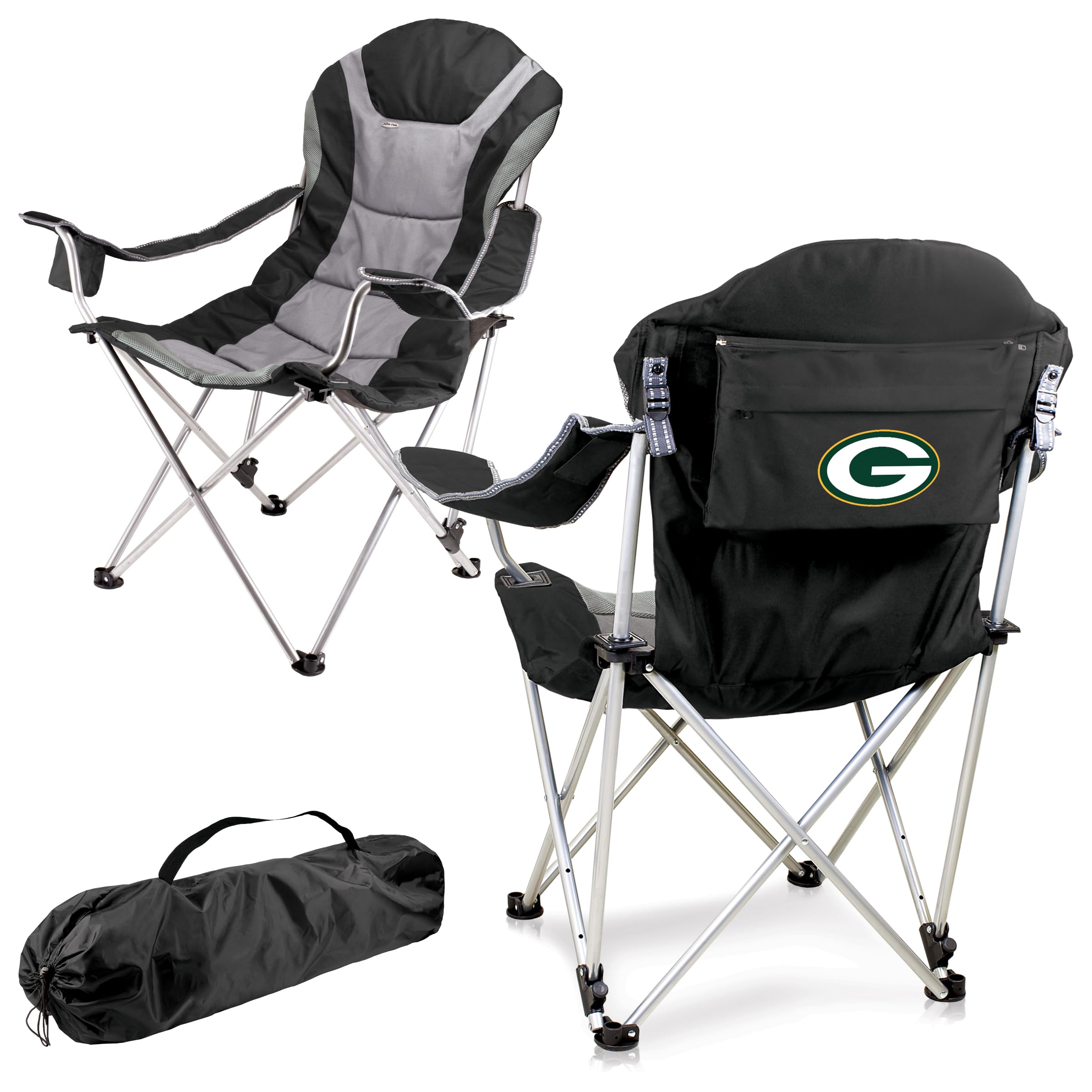 Picnic TIME NFL Unisex-Adult NFL Reclining Camp Chair, Beach Chair for Adults, Sports Chair with Carry Bag