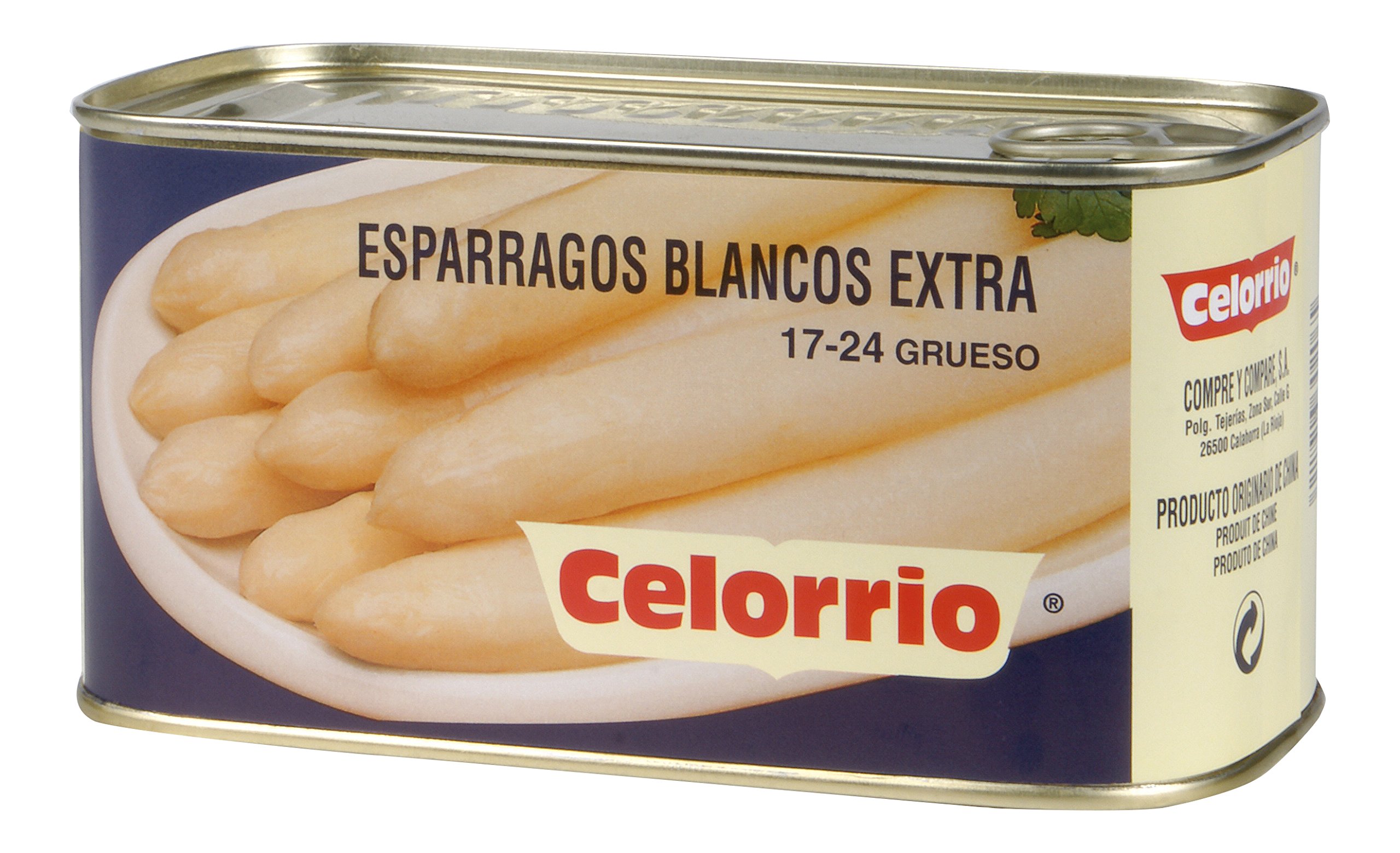 Asperges Blanches Celorrio Lot De 6 -17-24 Moyennes Poids Net 660 gr Poids Net Égoutté 425 gr Produit Du Pérou