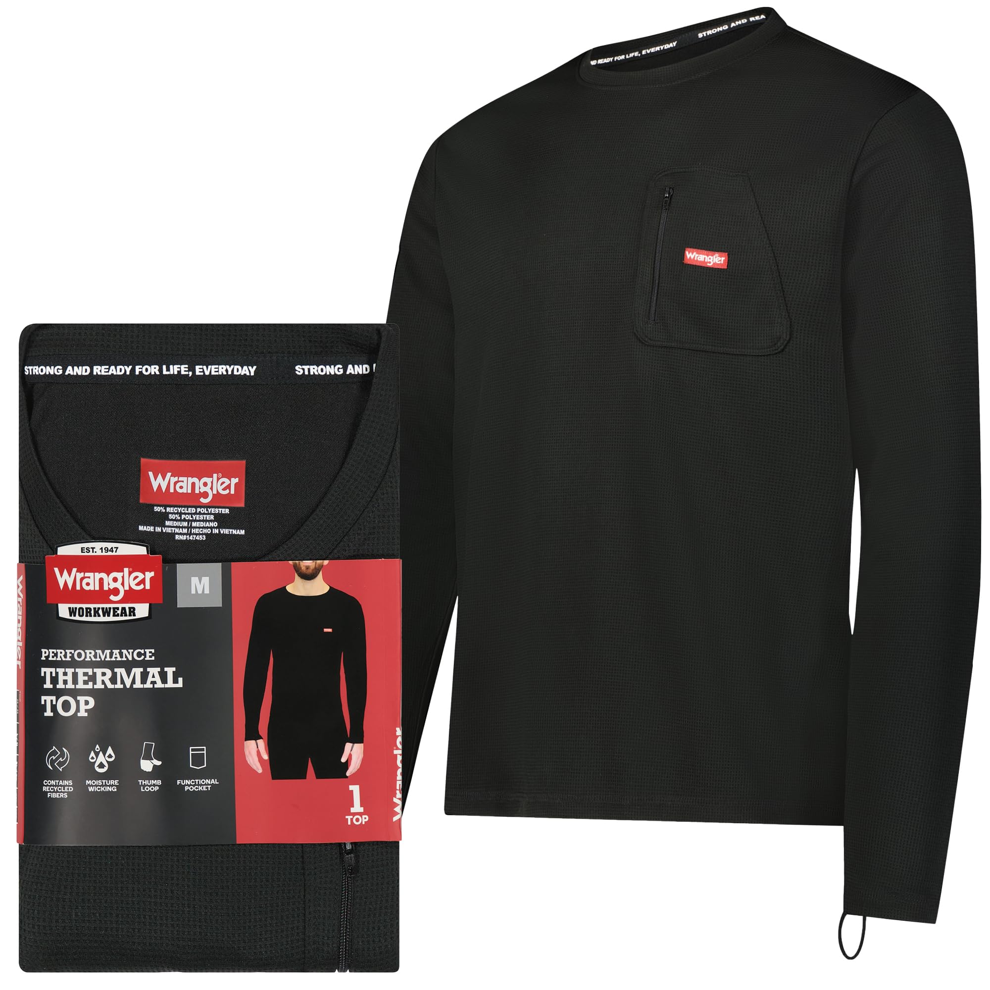 Wrangler - Maglia termica a maniche lunghe da uomo