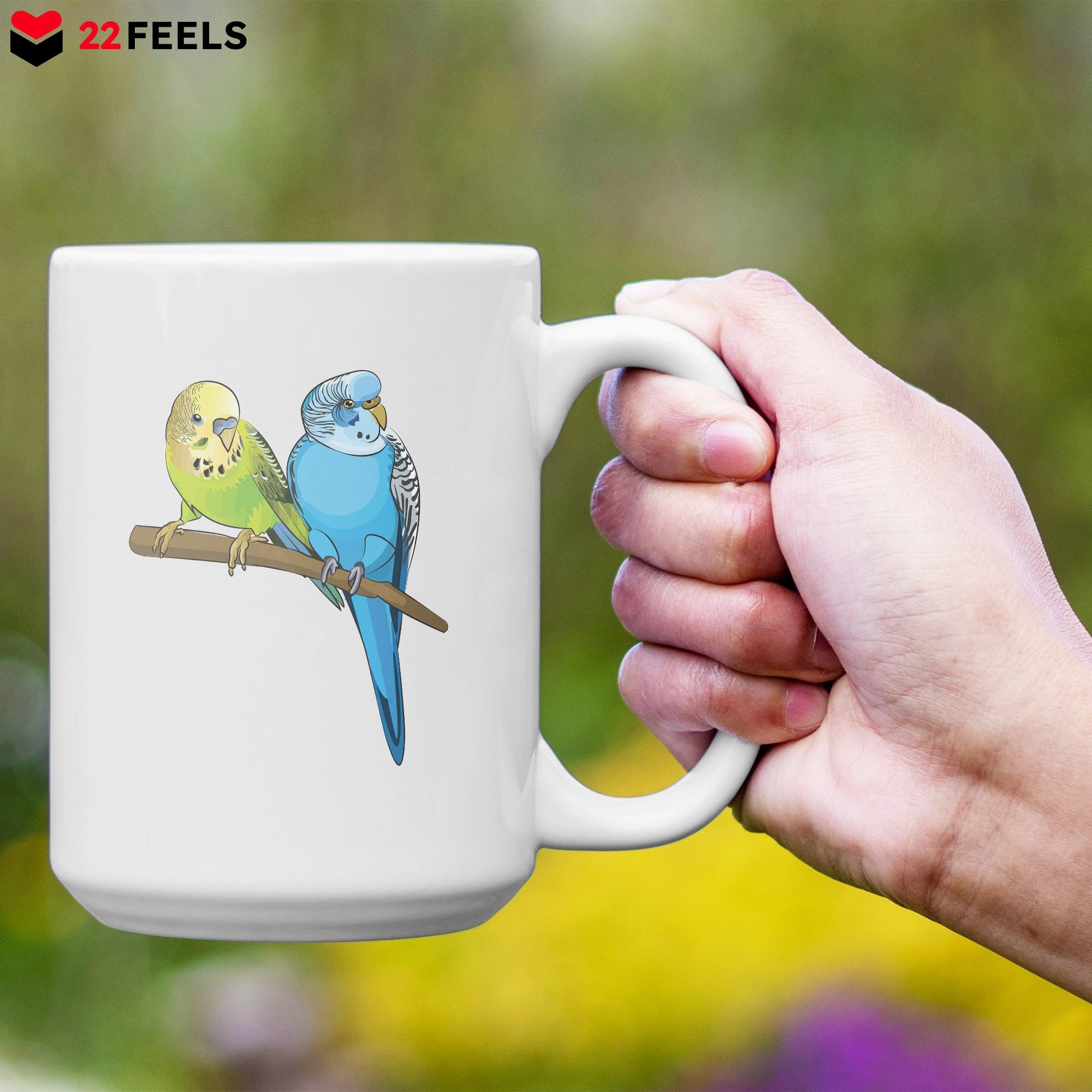22Feels Taza Grande De Periquito De Regalo Para Mascotas, Divertida, Para Mujeres, Hombres, Niñas, Niños, Pájaros, Mamá, Papá, Lindo Animal Taza De Café (15 Onzas