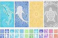 Vista 24 de Toalla de playa turca de secado rápido absorbente de algodón ligera y delgada para baño, piscina, natación, toallas extra grandes de gran