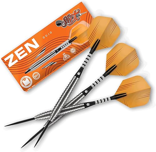 Miniatura 1 de Shot! Dardos Zen Dojo - Juego de dardos de punta de acero con peso frontal, 80% barriles de tungsteno
