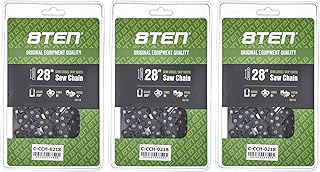 8TEN 28 Inch Chainsaw Chain for Stihl 041 044 MS461 MS460 .050 Gauge 3/8 Pitch 91 Drive Links Semi Chisel Skip Tooth (3 Pack)