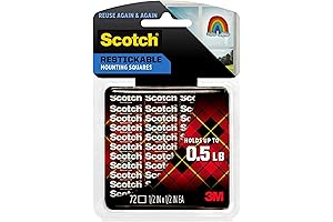 Scotch Restickable Clear Mounting Squares