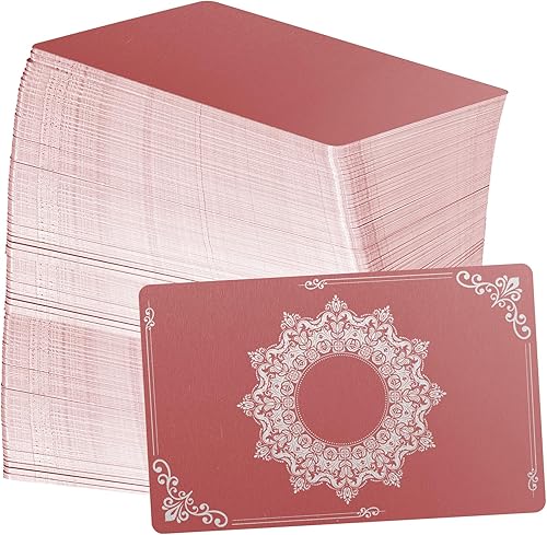 Zonon Paquete de 200 placas de aluminio grabadas para grabador CNC, manualidades láser, tarjetas de visita de metal multiusos, hojas de grabado,