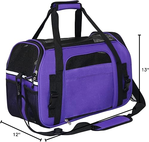 Miniatura 8 de EliteField Transportador suave para mascotas (aprobado por aerolíneas) Bolsa de viaje para perro, cachorro, gato, de lados suaves (XL 21 pulgadas de