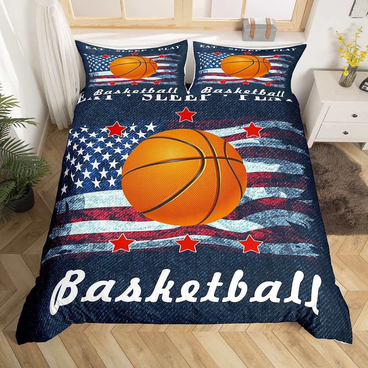Parure de lit basket cadeau parfait pour chambre d'enfant passionné de sport et de dunks
