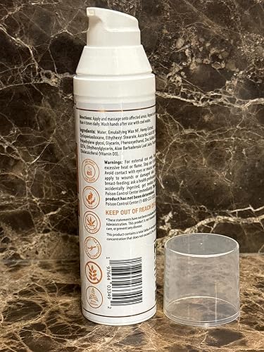 Miniatura 8 de HMP - Crema de cáñamo 2000 mg Plus vitamina D3 100,000 UI 2.1 onzas, fabricada en Estados Unidos, ideal para piel seca y escamosa roja que ayuda a