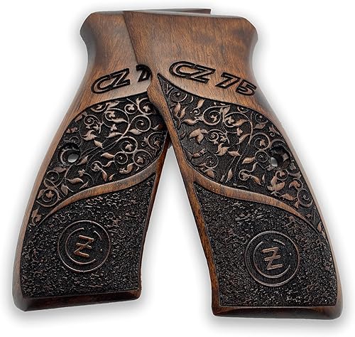 Miniatura 2 de Para CZ-75 Grips CZ85 Grips 75B CZ 75 SP-01 75B CZ 7585 Tamaño completo hecho a mano de madera de nogal