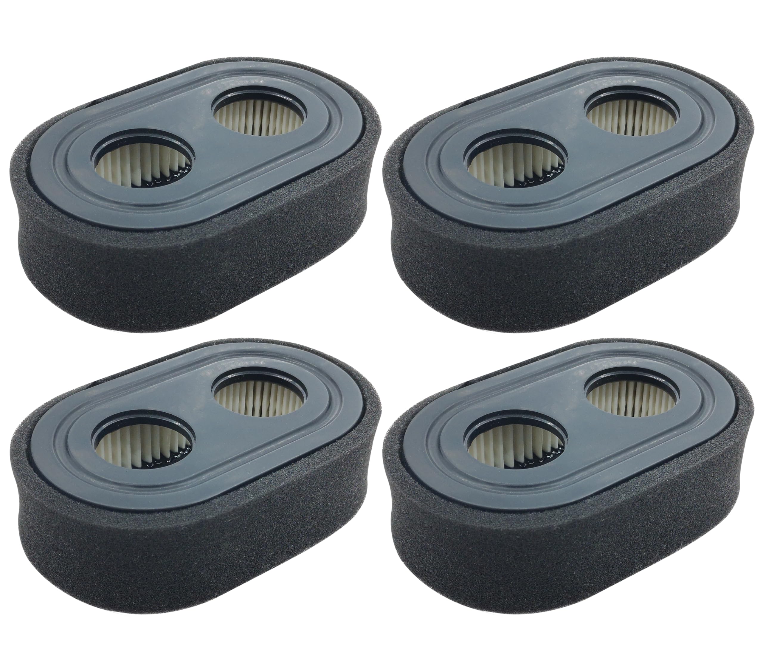 593260 Air Filter Cartridge for Briggs & Stratton 798452 334404 Air Cleaner fit 550E 500EX 550EX 625 575EX 4247 5432 5432k 09P00 09P702 Engine Lawn Mower with Pre Filter Foam, 4 pack