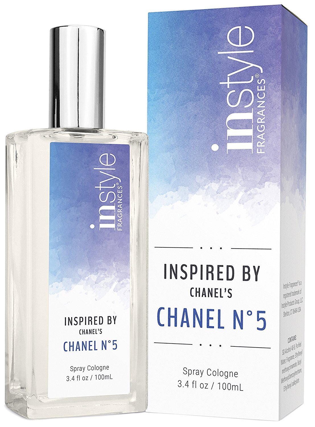 Instyle FragrancesInspired by Chanel's Chanel No. 5, Women’s Eau de Toilette, CLEAN, Vegan, Paraben-Free, Never Tested on Animals, 3.4 Fluid Ounces