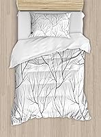 Vista 128 de Ambesonne Juego de funda de edredón de baloncesto, silueta de jugador de baloncesto, promoción de campeonato de competencia de atleta, juego de ropa