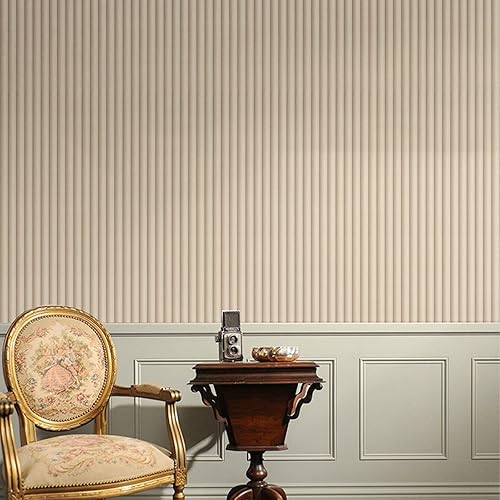Miniatura 4 de Papel tapiz de pared con listones de madera, papel de contacto de grano de madera de 11.8 x 118 pulgadas, papel tapiz de listones de madera natural