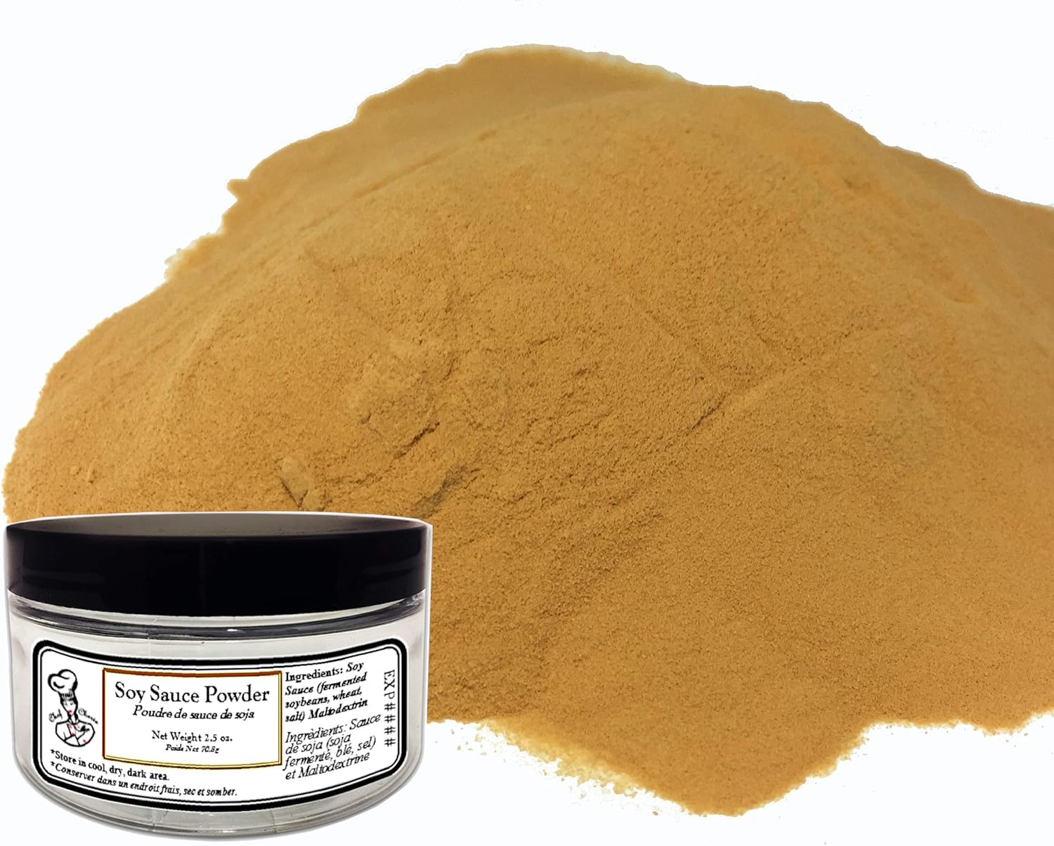 Soy Sauce Powder Jar (holds 2.5 oz [ 70.8 grams ] of soy sauce powder