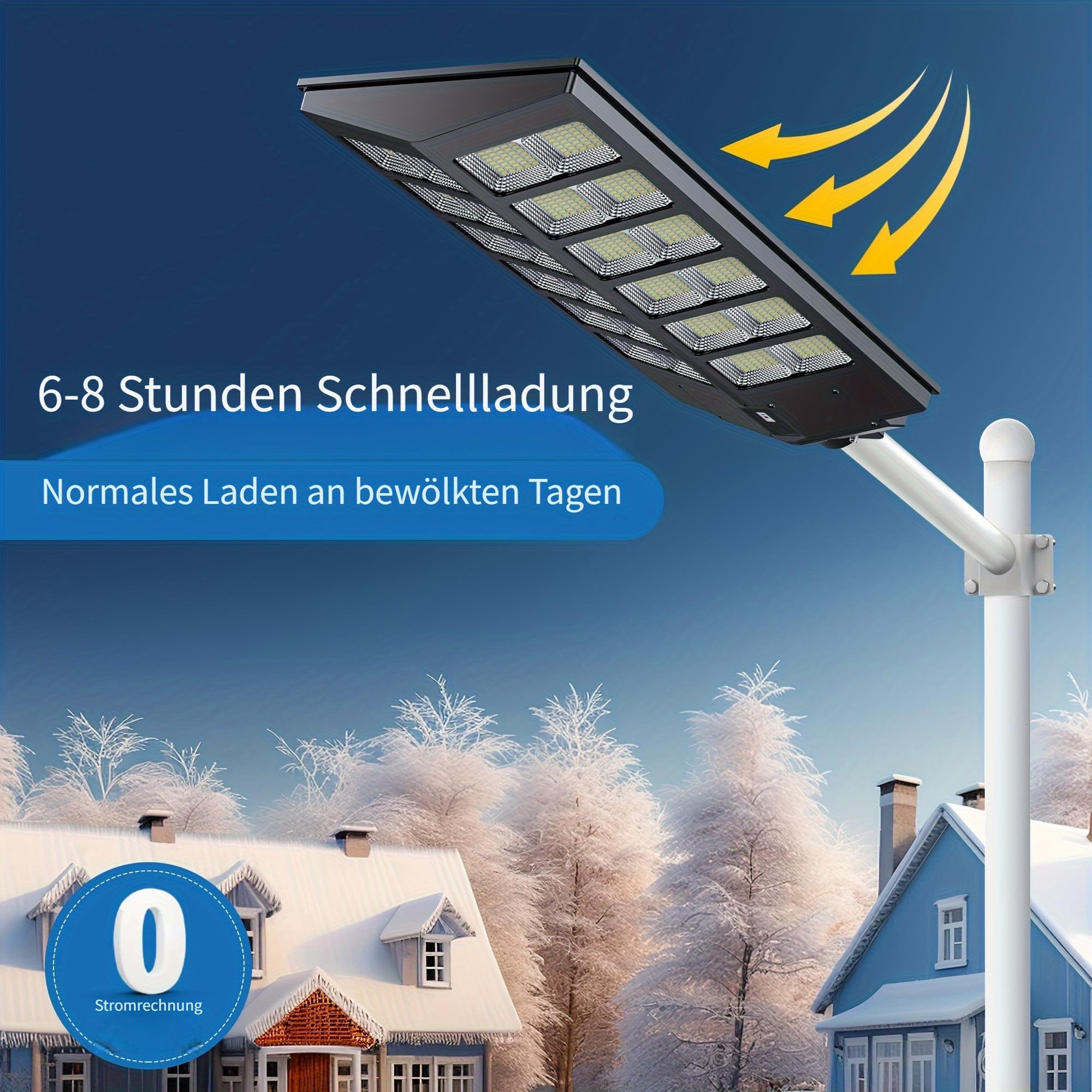 Solarlampen für außen mit Bewegungsmelder, 800W 80000LM IP65 Wasserdicht LED Solar Solarlampen, Dämmerungs- bis Morgengrauen für Terrasse, Parkplatz, Garten