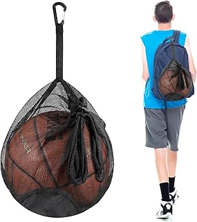 Fentar Ball Bag, Black Ball Net for Football Basketball Tennis Rugby