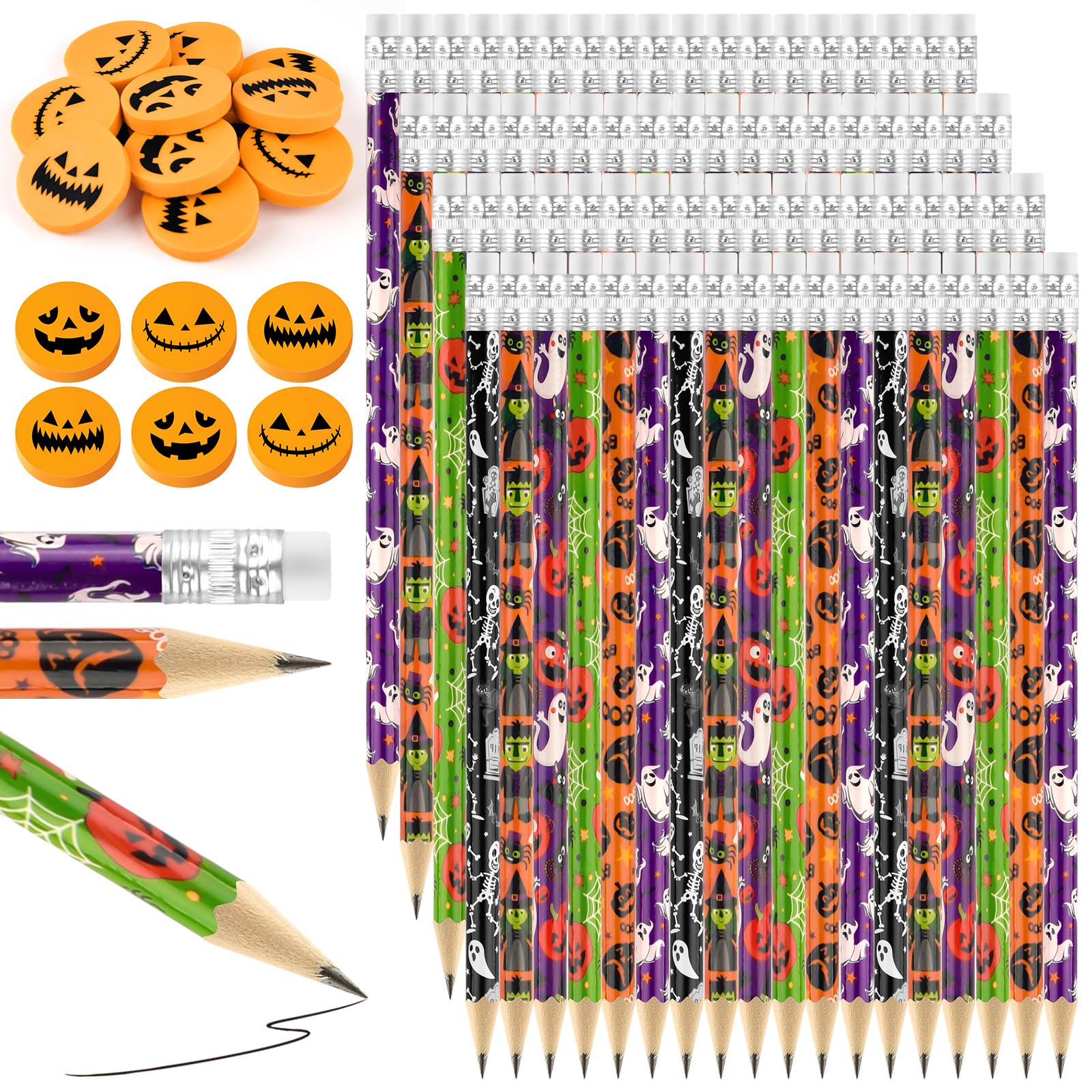 Ecotree HALHB12 ECOTREE Pencils #2 Halloween Pencils Cute Pencils Number 2  Pencils Presharpened Pencils Kids Pencils School Pencils Pretty Penci