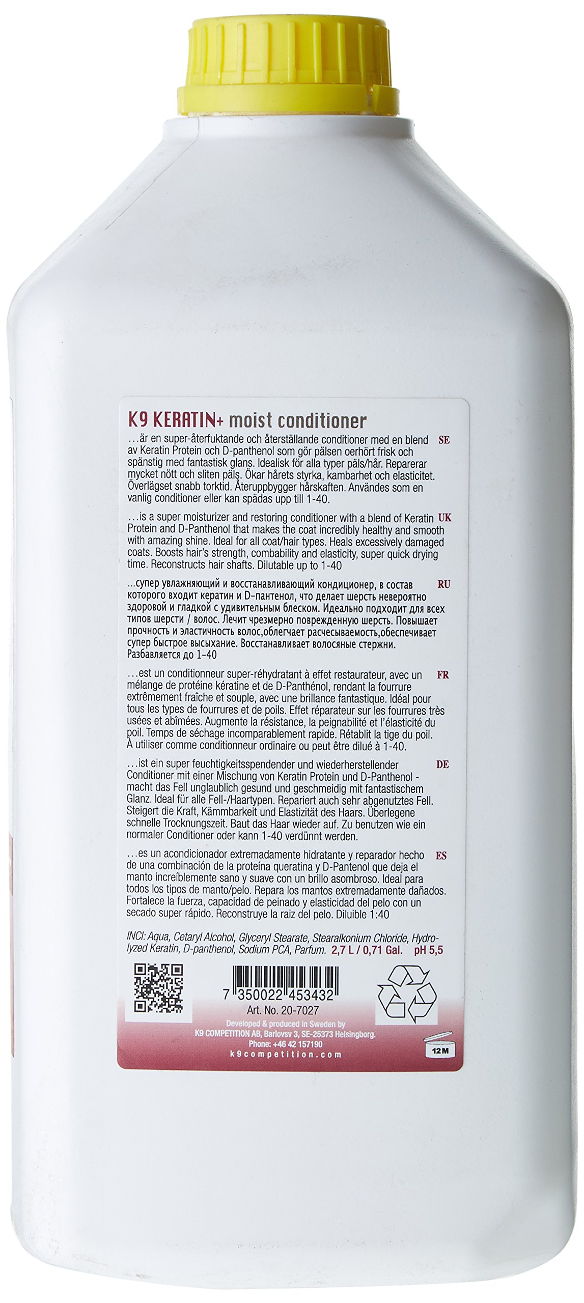 K9 Keratin + Moisture Apres-shampoing für Hunde 2,7 L