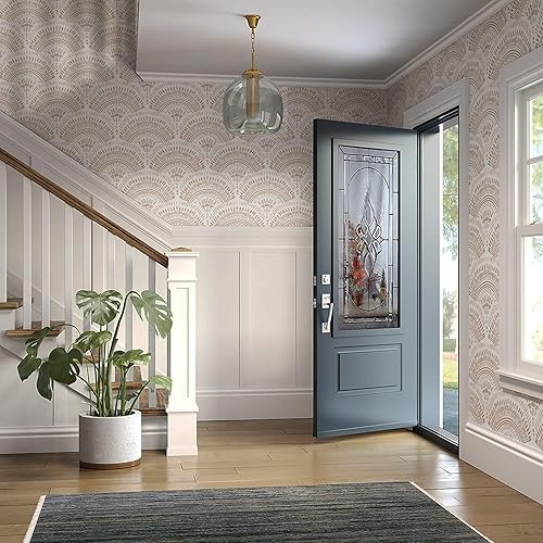 Miniatura 5 de Heroad Papel tapiz autoadhesivo para despegar y pegar, papel de contacto geométrico extraíble para habitación de bebé, dormitorio, baño, gabinetes,