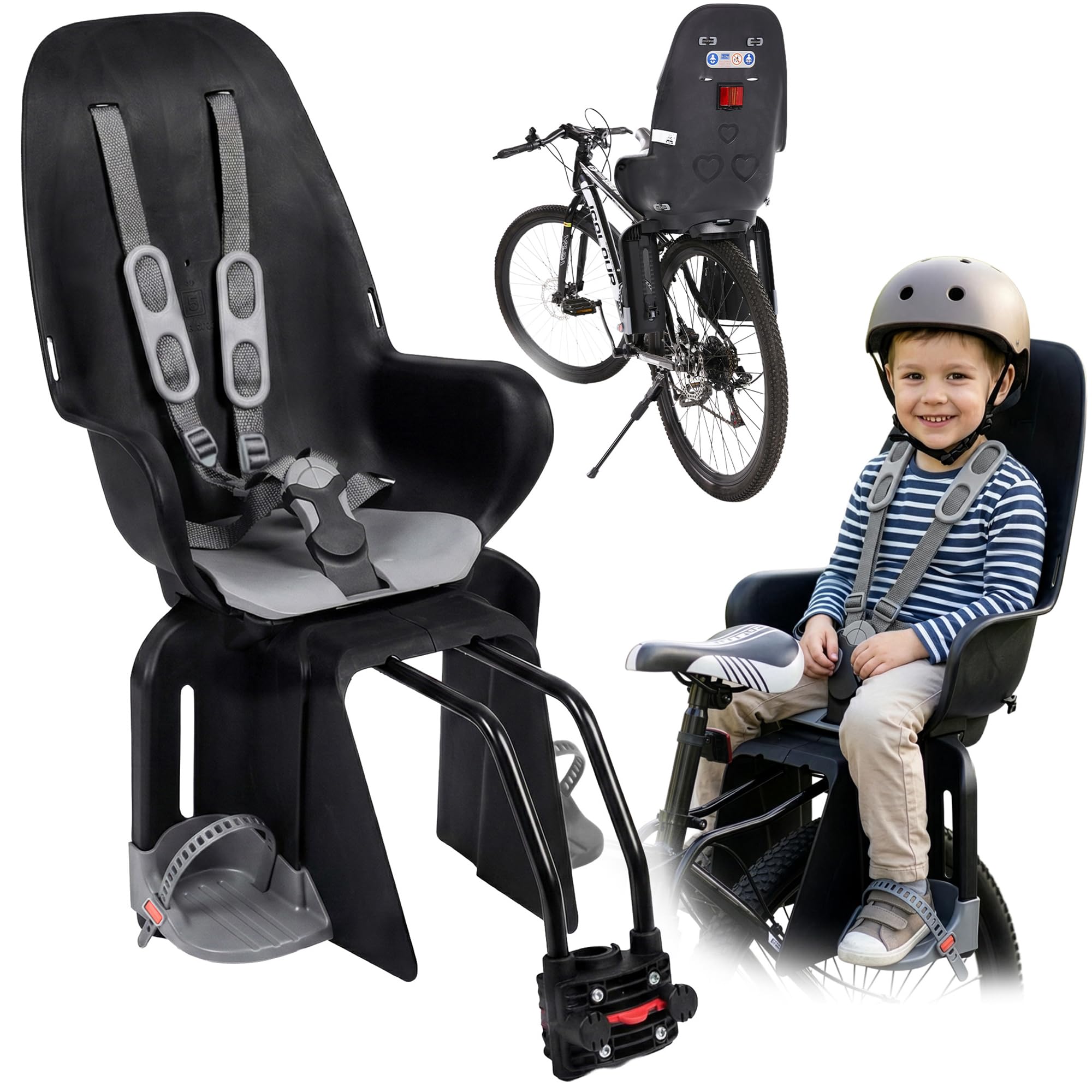 Siège Enfant Vélo 2 en 1 Arrière Porte-Bagage Cadre CA0060