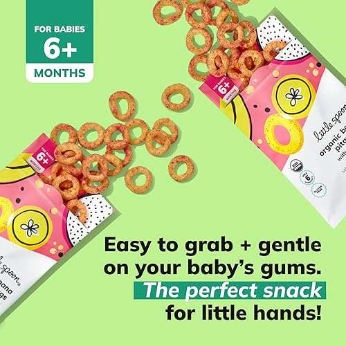 Miniatura 7 de Little Spoon Paquete variado de bocanadas orgánicas para bebés, dúo de manzana de col rizada y plátano Pitaya, soplos para niños pequeños fundibles