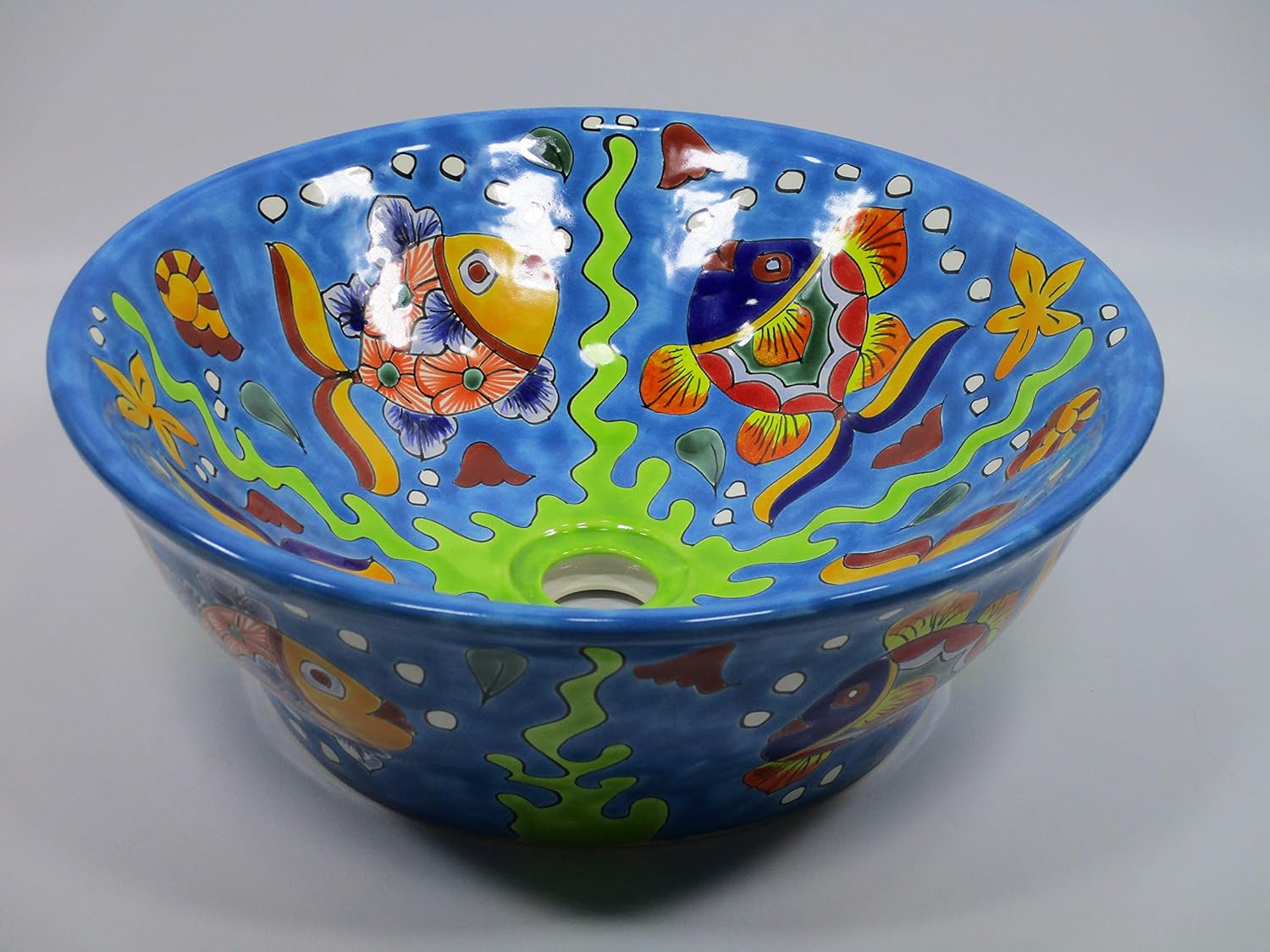 16" ROUND TALAVERA SINK ceramic bathroom vessel sink