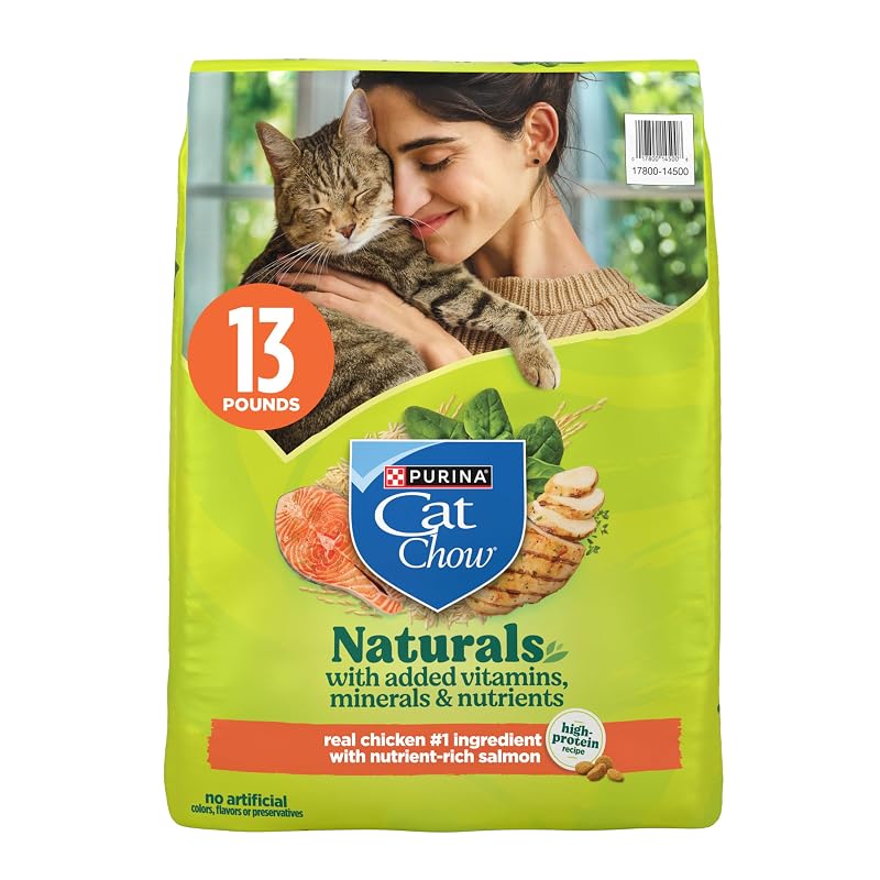 Ração seca para gatos Purina Cat Chow Naturals sabor frango e salmão, 5,90 kg