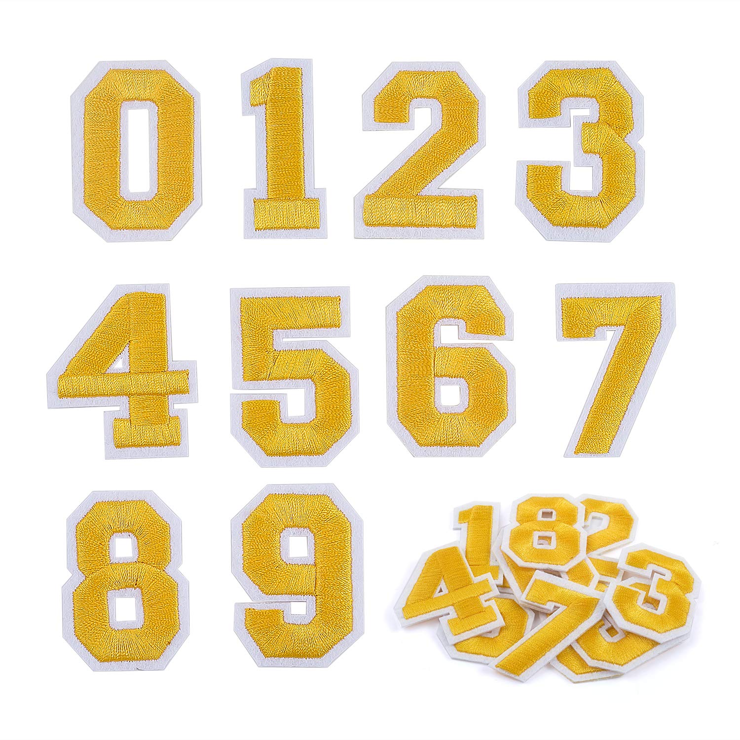 Toppe Termoadesive Lettere E Numeri - Set 62 Pezzi Per Personalizzare Magliette E Tessuti