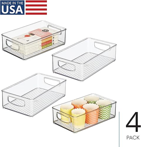 Miniatura 9 de InterDesign 64330 - Papelera organizadora para despensa, frigorífico, congelador y armario de almacenamiento, 10.0 x 3.0 x 6.0in, transparente