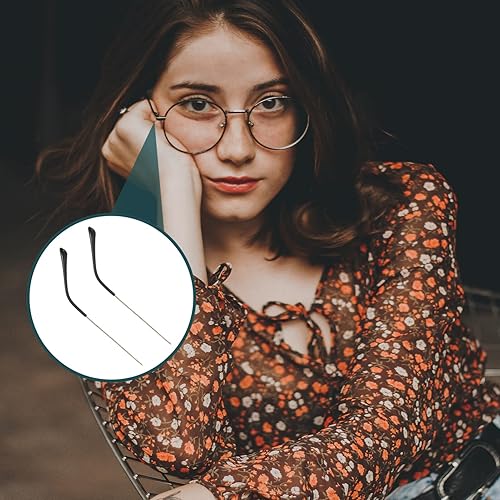 Miniatura 5 de Kit de reparación de gafas, 1 par de patillas de repuesto de lentes de metal, patillas universales para reparación de lentes de sol, kit de templos