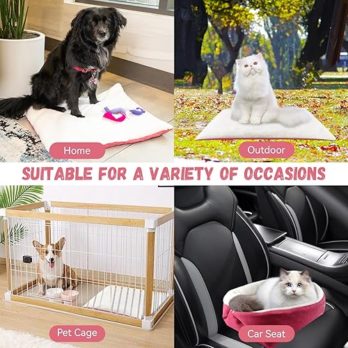 Miniatura 6 de YUNNARL Cama autocalentable para gatos, tapete convertible para gatos, cama ligera para mascotas para gatos, tapete de cama para cachorros y gatos,